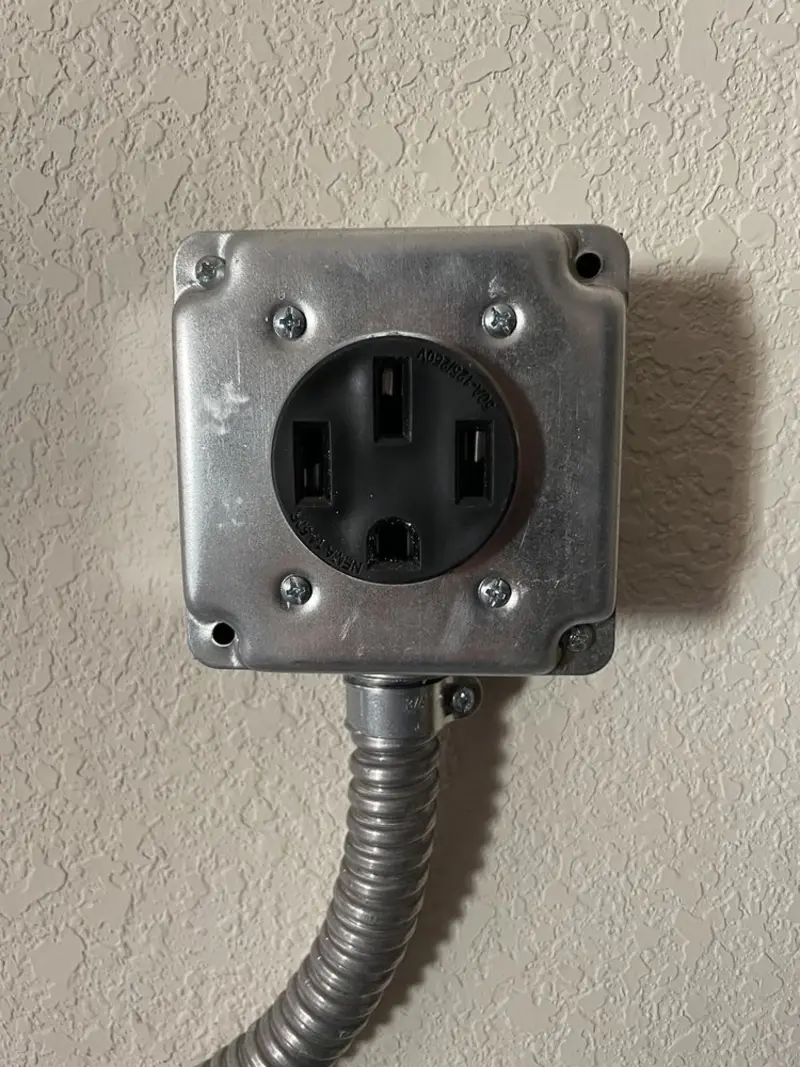 NEMA 14-50 outlet installed for Smart Home Electrical in Dolton
