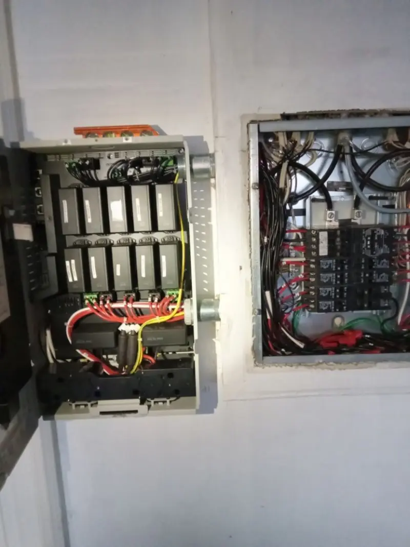 Electrical panel upgrade completed for Security Camera Wiring in Dolton